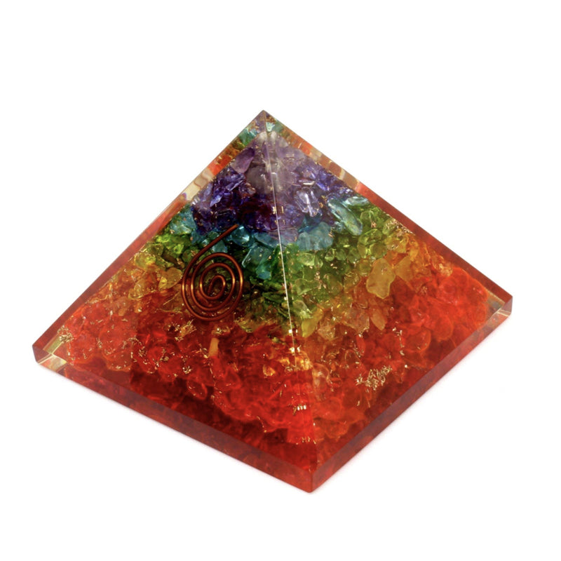 7 Chakra Orgonite Pyramid